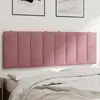 Image de vidaXL Coussin de tête de lit Hanko rose 120 cm velours