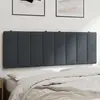 Image de vidaXL Coussin de tête de lit Hanko gris foncé 140 cm velours