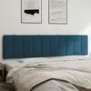 Image de vidaXL Coussin de tête de lit Hanko bleu 200 cm velours