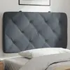 Image de vidaXL Coussin de tête de lit gris foncé 80 cm velours