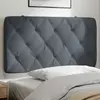 Image de vidaXL Coussin de tête de lit gris foncé 100 cm velours