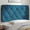 Image de vidaXL Coussin de tête de lit bleu 100 cm velours