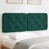 Image de vidaXL Coussin de tête de lit vert foncé 120 cm velours