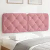 Image de vidaXL Coussin de tête de lit rose 120 cm velours