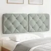 Image de vidaXL Coussin de tête de lit gris clair 140 cm velours