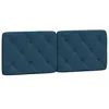 Image de vidaXL Coussin de tête de lit bleu 140 cm velours