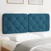 Image de vidaXL Coussin de tête de lit bleu 140 cm velours