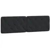 Image de vidaXL Coussin de tête de lit noir 160 cm velours