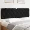 Image de vidaXL Coussin de tête de lit noir 160 cm velours