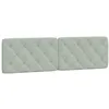 Image de vidaXL Coussin de tête de lit gris clair 180 cm velours