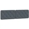 Image de vidaXL Coussin de tête de lit gris foncé 180 cm velours