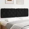 Image de vidaXL Coussin de tête de lit noir 180 cm velours
