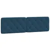 Image de vidaXL Coussin de tête de lit bleu 180 cm velours