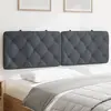 Image de vidaXL Coussin de tête de lit gris foncé 152 cm velours