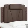 Image de vidaXL Coussin de tête de lit Viana marron 80 cm similicuir