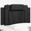 Image de vidaXL Coussin de tête de lit Viana noir 90 cm similicuir