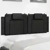 Image de vidaXL Coussin de tête de lit Viana noir 120 cm similicuir