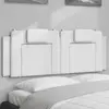 Image de vidaXL Coussin de tête de lit Viana blanc 120 cm similicuir