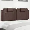 Image de vidaXL Coussin de tête de lit Viana marron 120 cm similicuir