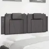 Image de vidaXL Coussin de tête de lit Viana gris 120 cm similicuir