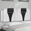Image de vidaXL Coussin de tête de lit Viana noir et blanc 120 cm similicuir