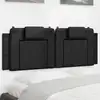 Image de vidaXL Coussin de tête de lit Viana noir 140 cm similicuir