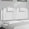 Image de vidaXL Coussin de tête de lit Viana blanc 140 cm similicuir