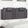 Image de vidaXL Coussin de tête de lit Viana gris 140 cm similicuir