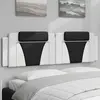 Image de vidaXL Coussin de tête de lit Viana blanc et noir 180 cm similicuir
