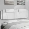 Image de vidaXL Coussin de tête de lit Viana blanc 183 cm similicuir
