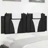 Image de vidaXL Coussin de tête de lit Viana noir et blanc 152 cm similicuir