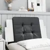 Image de vidaXL Coussin de tête de lit Zadar noir et blanc 80 cm similicuir