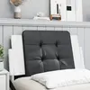 Image de vidaXL Coussin de tête de lit Zadar noir et blanc 90 cm similicuir