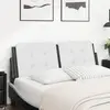 Image de vidaXL Coussin de tête de lit Zadar noir et blanc 120 cm similicuir