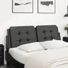 Image de vidaXL Coussin de tête de lit Zadar noir 140 cm similicuir