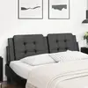 Image de vidaXL Coussin de tête de lit Zadar noir 160 cm similicuir