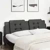 Image de vidaXL Coussin de tête de lit Zadar noir 180 cm similicuir