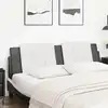 Image de vidaXL Coussin de tête de lit Zadar blanc et noir 180 cm similicuir