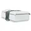 Image de vidaXL Cadre de lit avec LED sans matelas blanc 100x200 cm