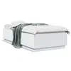 Image de vidaXL Cadre de lit avec LED sans matelas blanc 90x200 cm