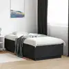 Image de vidaXL Cadre de lit avec LED sans matelas noir 90x200 cm