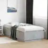 Image de vidaXL Cadre de lit avec LED sans matelas gris béton 90x200 cm