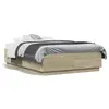 Image de vidaXL Cadre de lit avec LED sans matelas chêne sonoma 120x190 cm