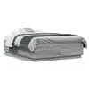 Image de vidaXL Cadre de lit avec LED sans matelas sonoma gris 120x190 cm