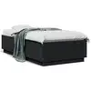 Image de vidaXL Cadre de lit avec LED sans matelas noir 90x190 cm