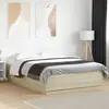 Image de vidaXL Cadre de lit sans matelas chêne sonoma 140x200 cm