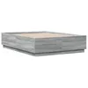 Image de vidaXL Cadre de lit sans matelas sonoma gris 140x190 cm