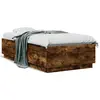 Image de vidaXL Cadre de lit sans matelas chêne fumé 90x190 cm