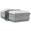 Image de vidaXL Cadre de lit sans matelas sonoma gris 90x190 cm