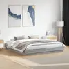 Image de vidaXL Cadre de lit avec LED sans matelas sonoma gris 180x200 cm